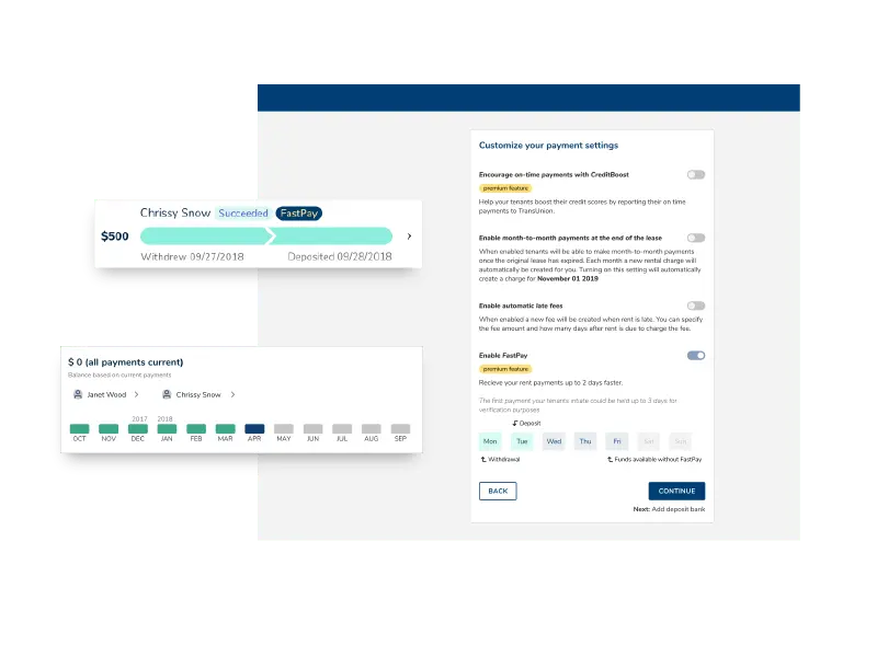 Avail’s FastPay dashboard