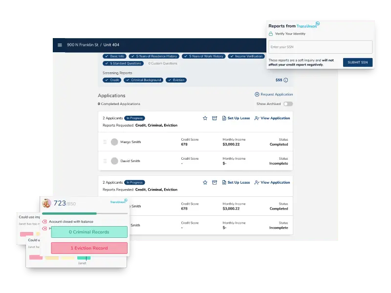 Avail’s tenant screening feature
