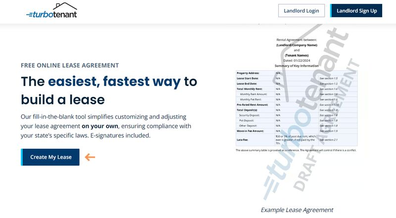 Build a lease with TurboTenant.