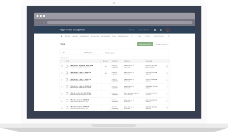 Image of Buildium Document Storage Dashboard.